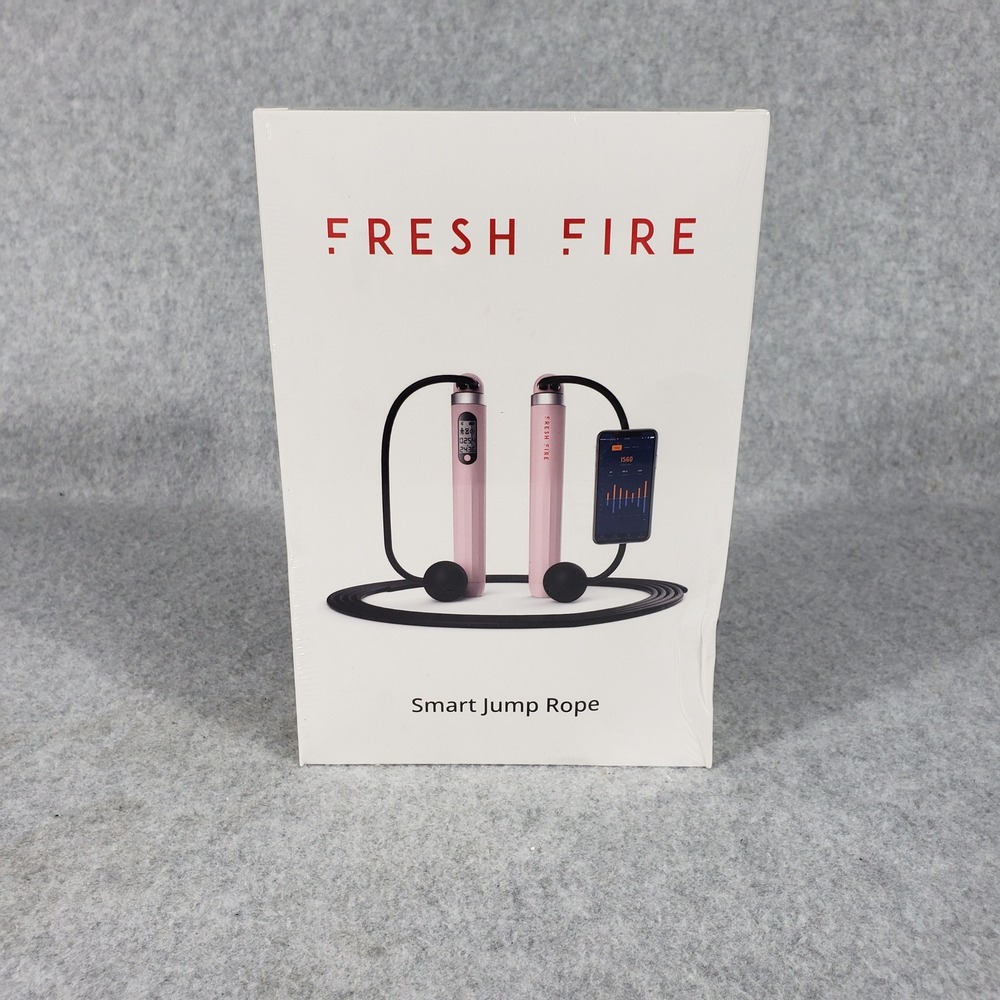 FRESH FIRE Smart Jump Rope‎ Pink BLE Bluetooth App LCD Display